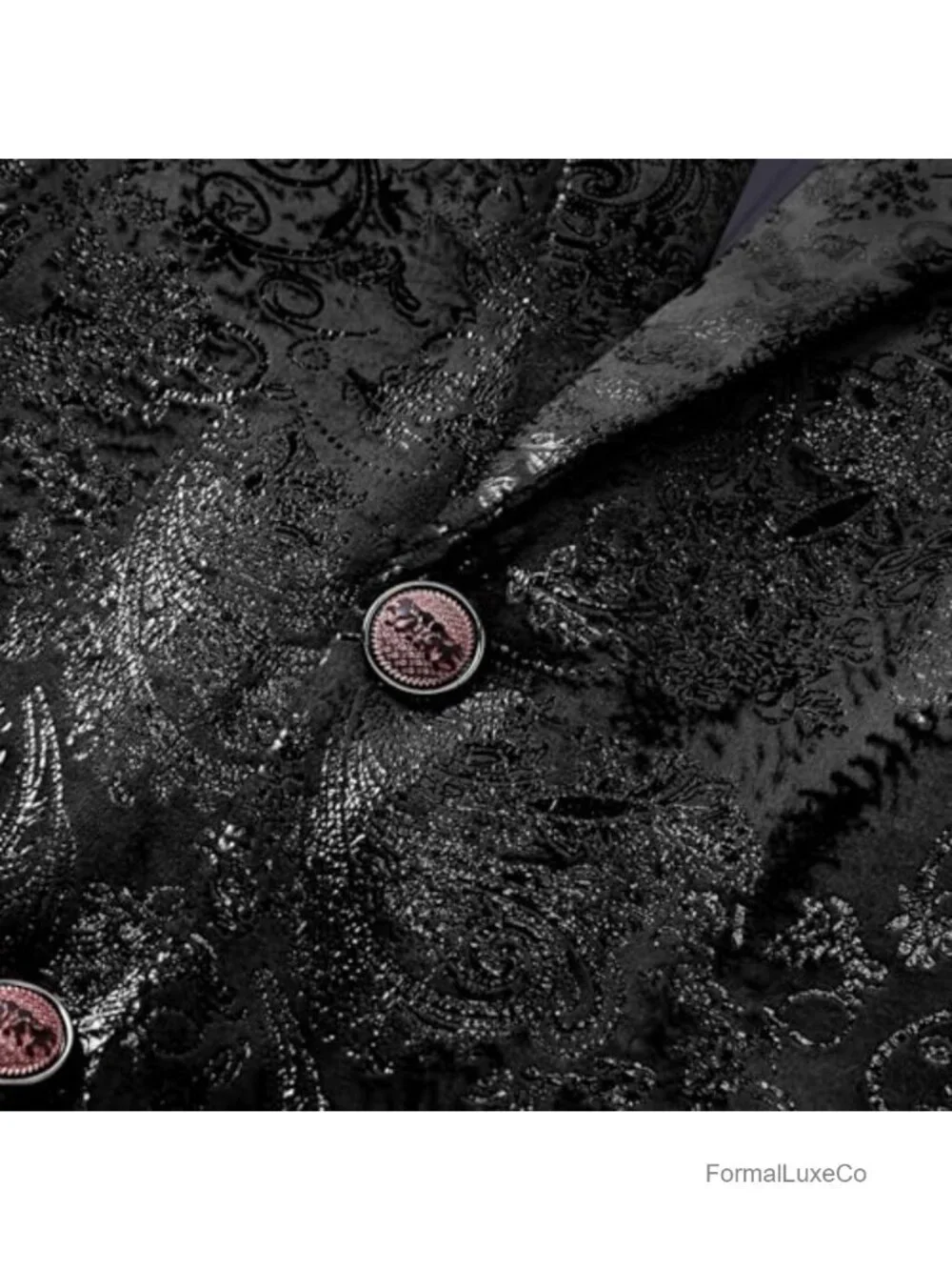 Men's Slim Fit Floral Suit Jacket Notched Lapel Two Button Blazer